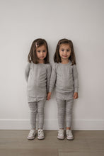 Load image into Gallery viewer, Long Sleeve &amp; Long Pant Lounge Sets - Heathered Grey